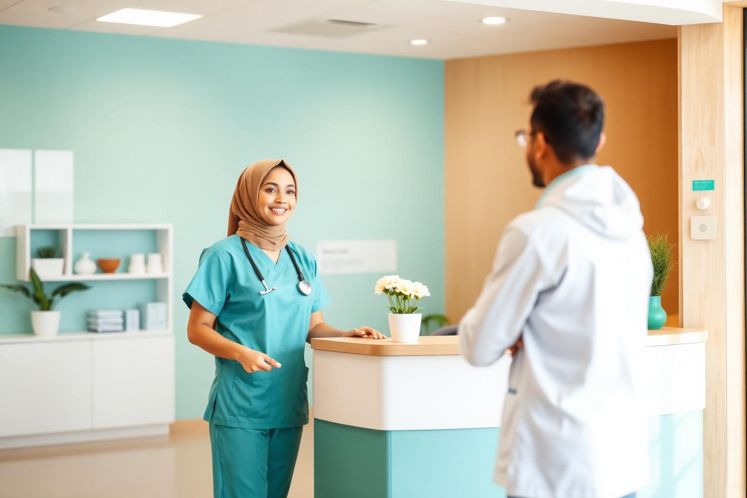Friendly reception team at The Doctors' Hub Deira